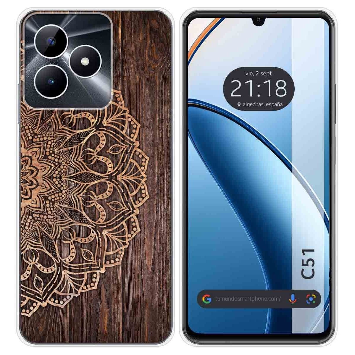 Funda Silicona para Realme C51 diseño Madera 06 Dibujos