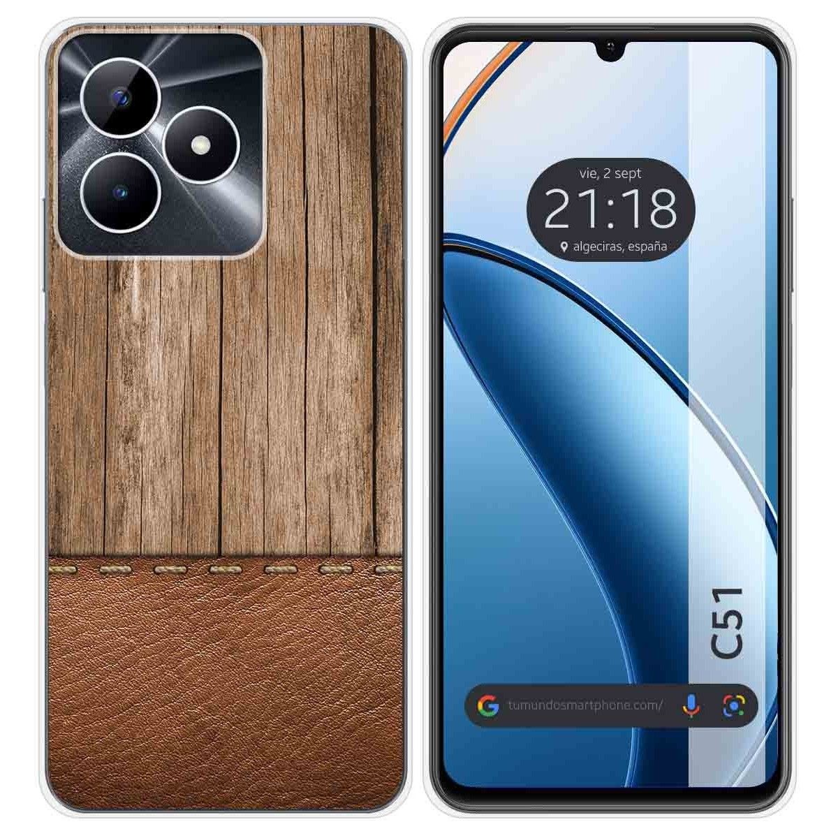 Funda Silicona para Realme C51 diseño Madera 09 Dibujos