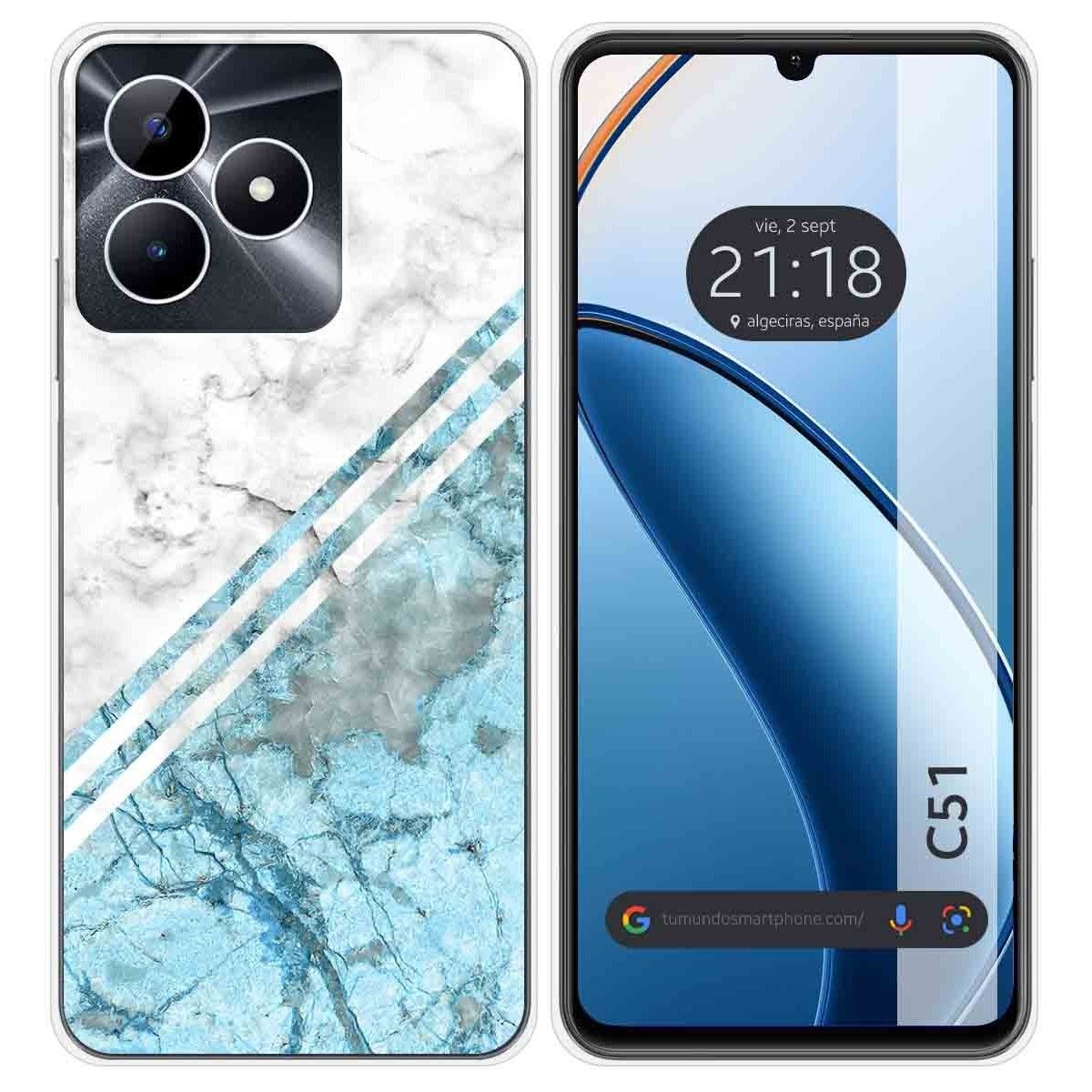 Funda Silicona para Realme C51 diseño Mármol 02 Dibujos