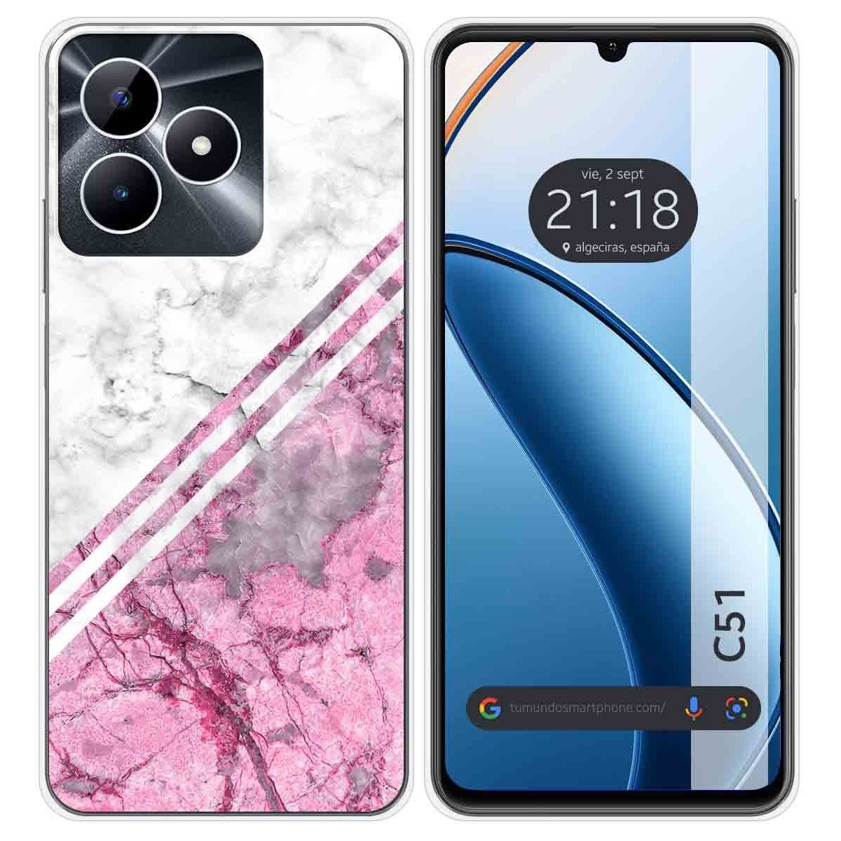 Funda Silicona para Realme C51 diseño Mármol 03 Dibujos