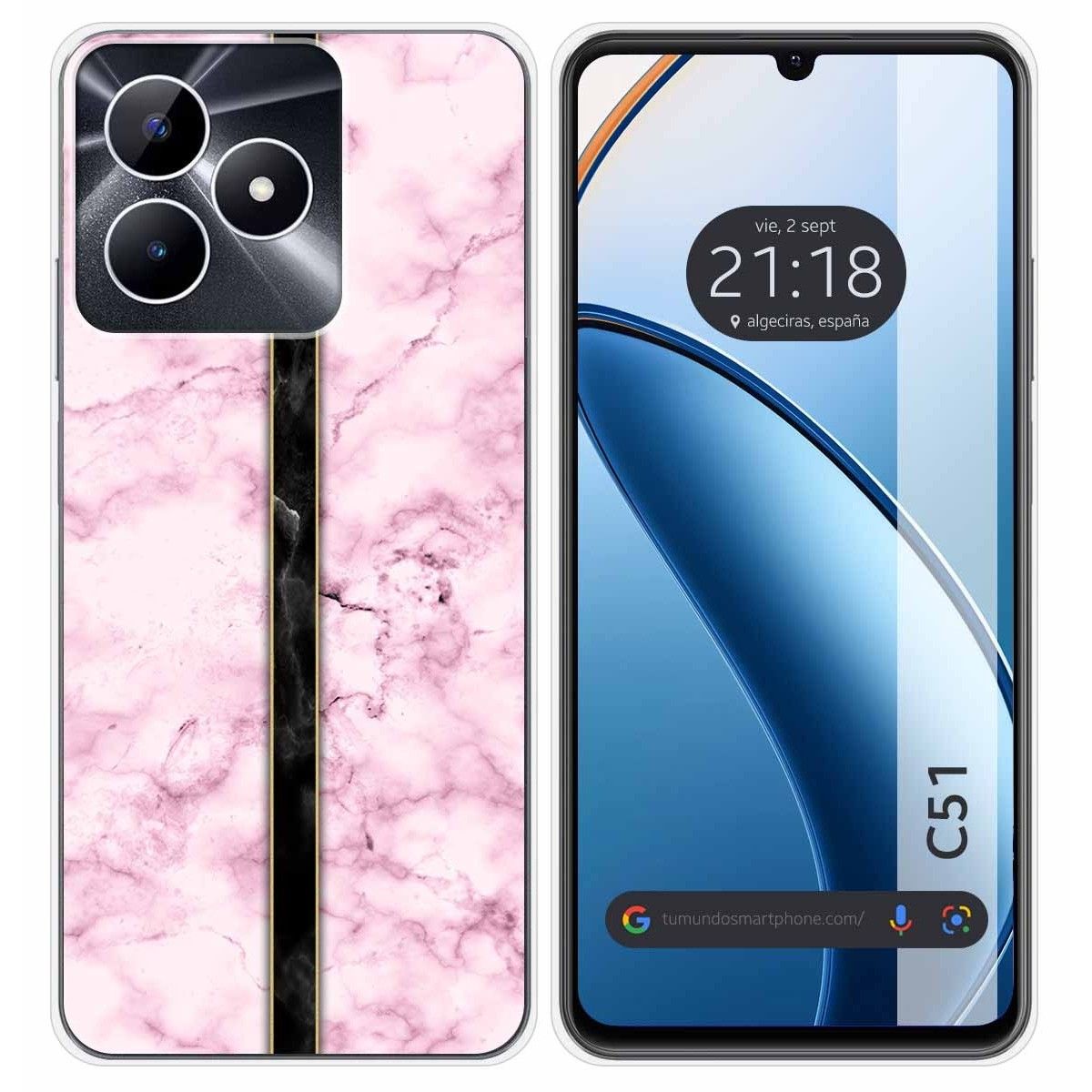 Funda Silicona para Realme C51 diseño Mármol 04 Dibujos