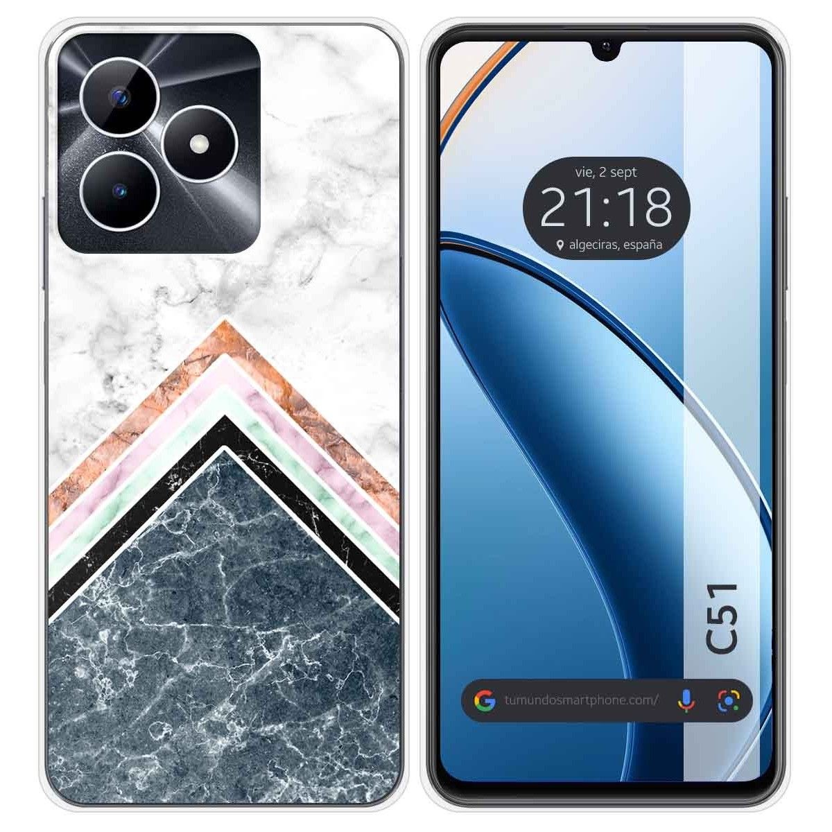 Funda Silicona para Realme C51 diseño Mármol 05 Dibujos
