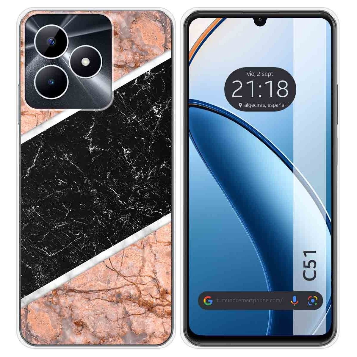 Funda Silicona para Realme C51 diseño Mármol 07 Dibujos