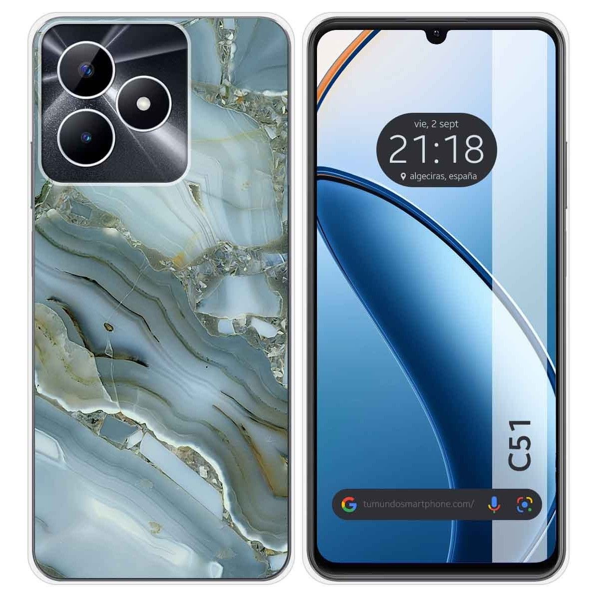 Funda Silicona para Realme C51 diseño Mármol 09 Dibujos