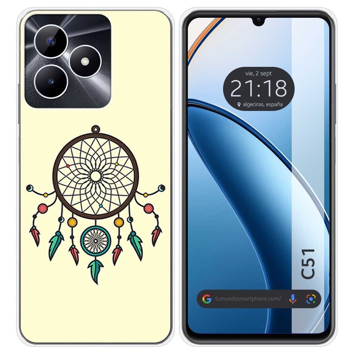 Funda Silicona para Realme C51 diseño Atrapasueños Dibujos