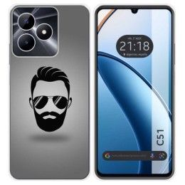 Funda Silicona para Realme C51 diseño Barba Dibujos