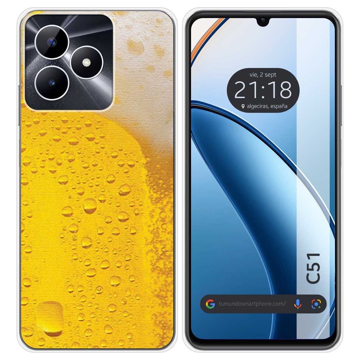 Funda Silicona para Realme C51 diseño Cerveza Dibujos