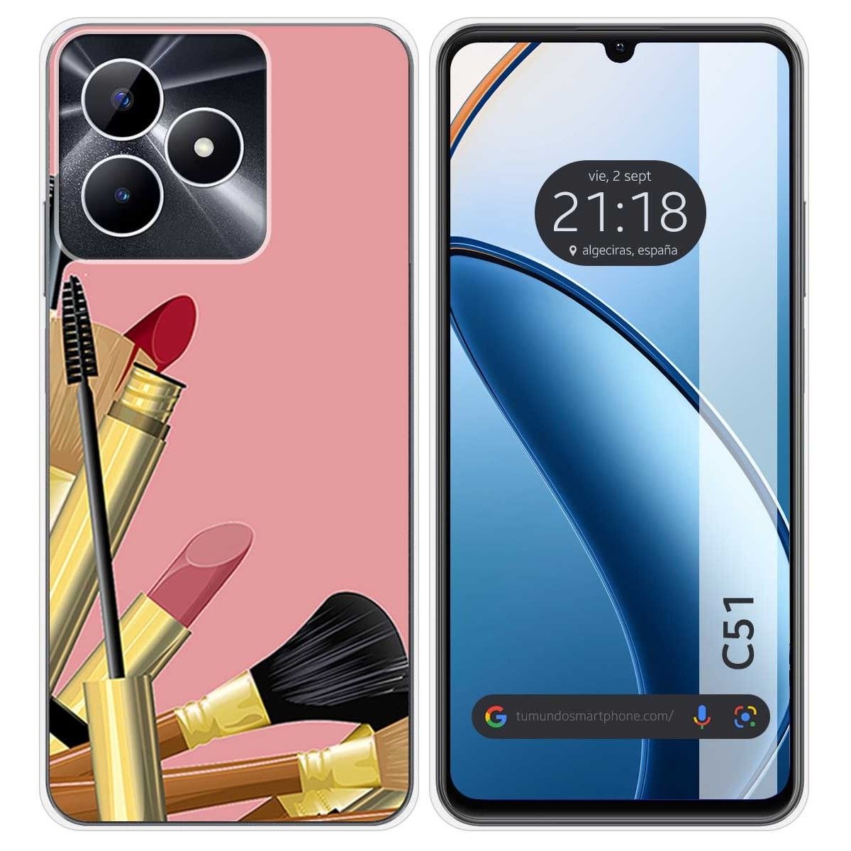 Funda Silicona para Realme C51 diseño Brochas Dibujos