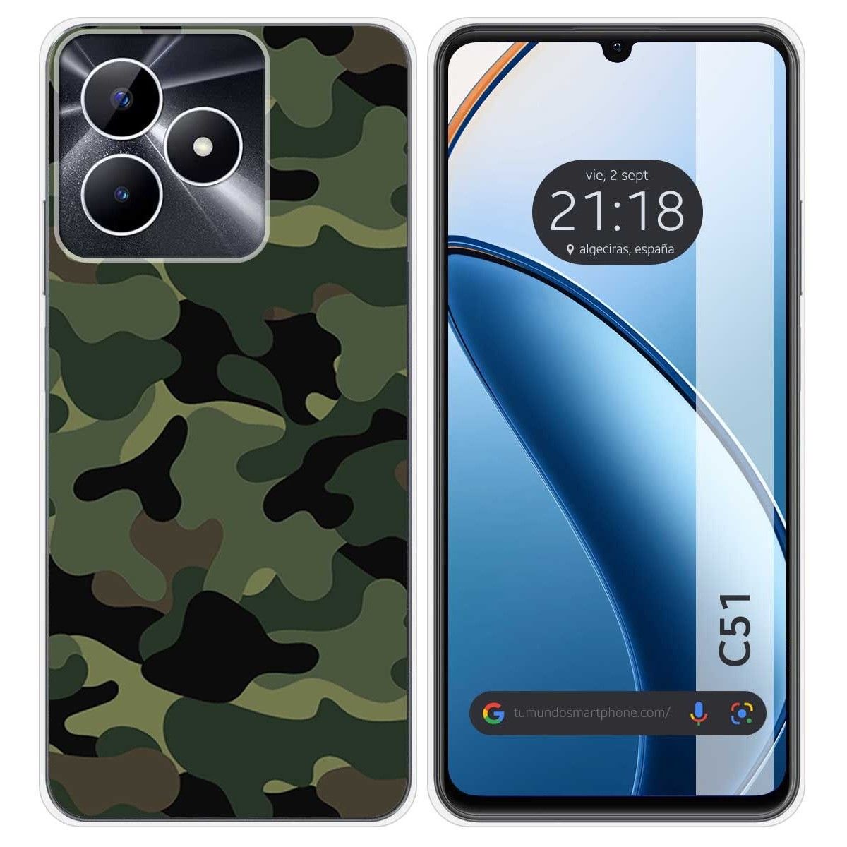 Funda Silicona para Realme C51 diseño Camuflaje Dibujos