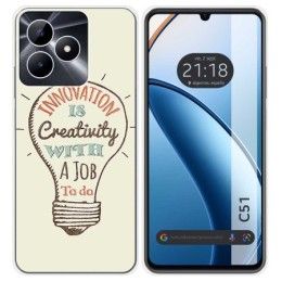 Funda Silicona para Realme C51 diseño Creativity Dibujos