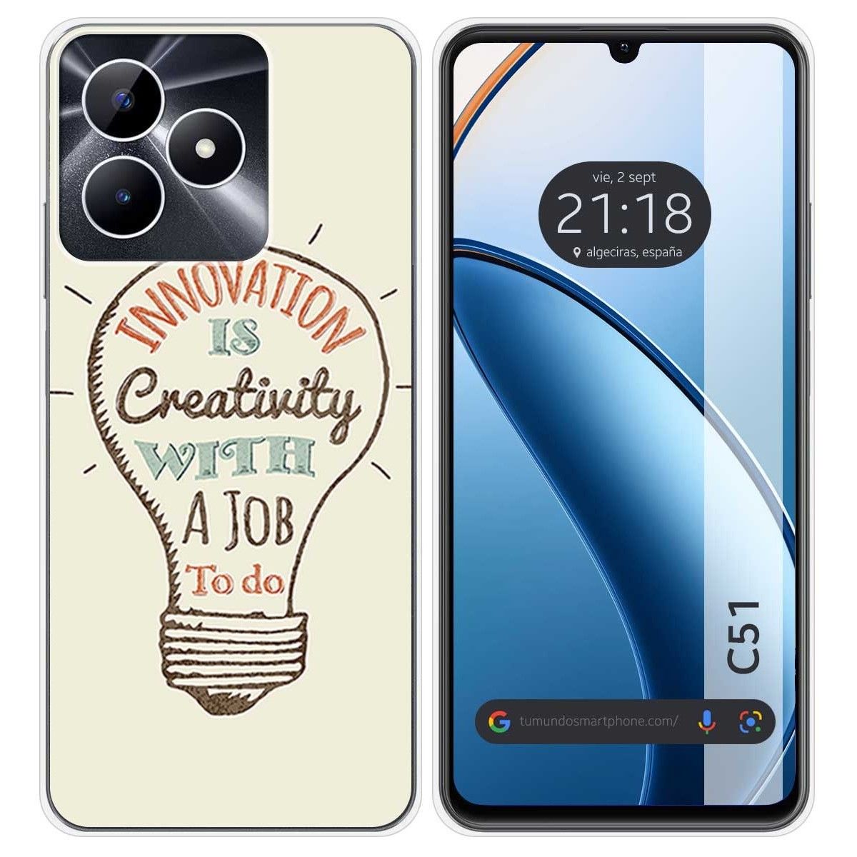 Funda Silicona para Realme C51 diseño Creativity Dibujos