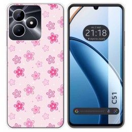 Funda Silicona para Realme C51 diseño Flores Dibujos