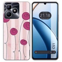 Funda Silicona para Realme C51 diseño Flores Vintage Dibujos
