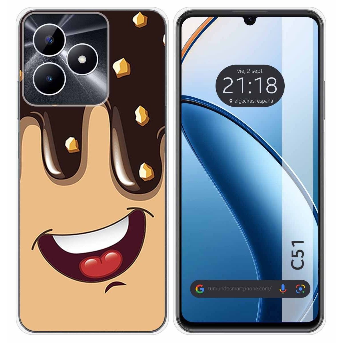 Funda Silicona para Realme C51 diseño Helado Chocolate Dibujos
