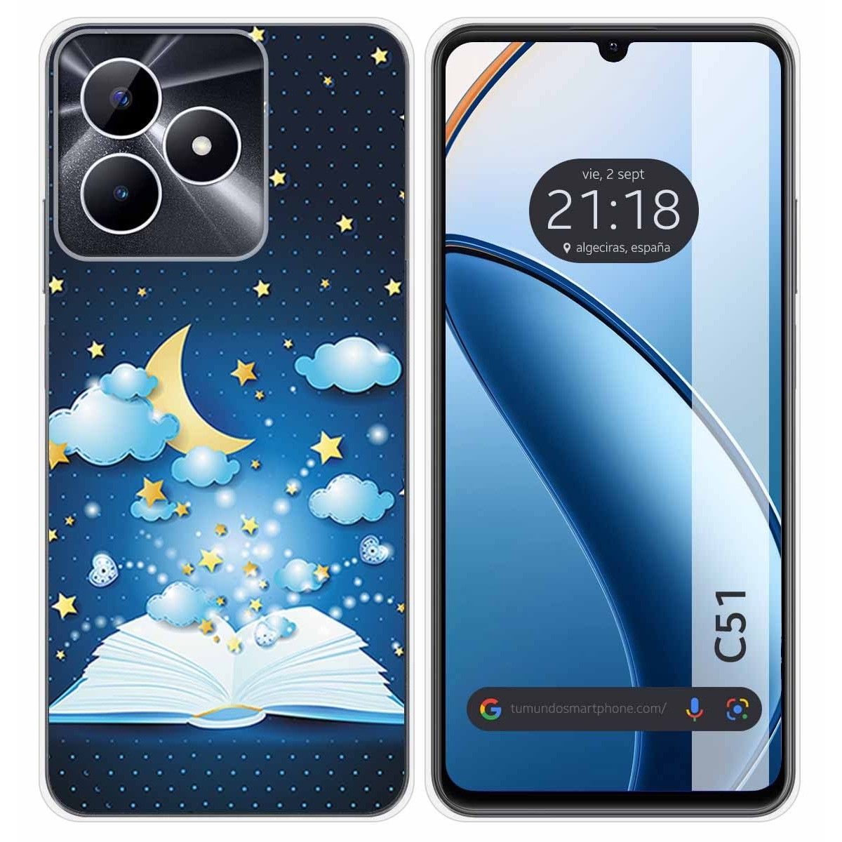 Funda Silicona para Realme C51 diseño Libro Cuentos Dibujos