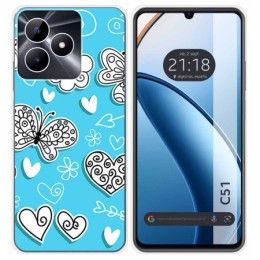 Funda Silicona para Realme C51 diseño Mariposas Dibujos
