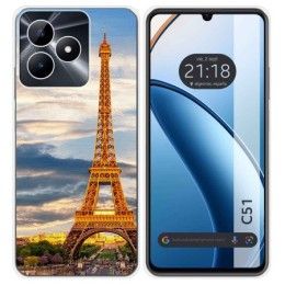 Funda Silicona para Realme C51 diseño Paris Dibujos