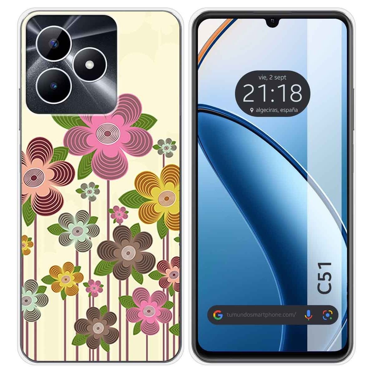 Funda Silicona para Realme C51 diseño Primavera En Flor Dibujos