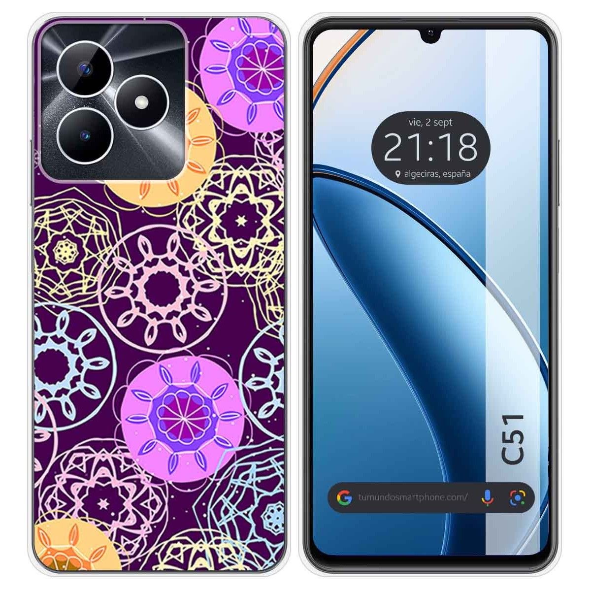 Funda Silicona para Realme C51 diseño Radial Dibujos