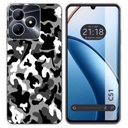 Funda Silicona para Realme C51 diseño Snow Camuflaje Dibujos