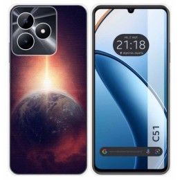 Funda Silicona para Realme C51 diseño Tierra Dibujos