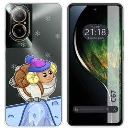 Funda Silicona Transparente para Realme C67 4G diseño Cabra Dibujos