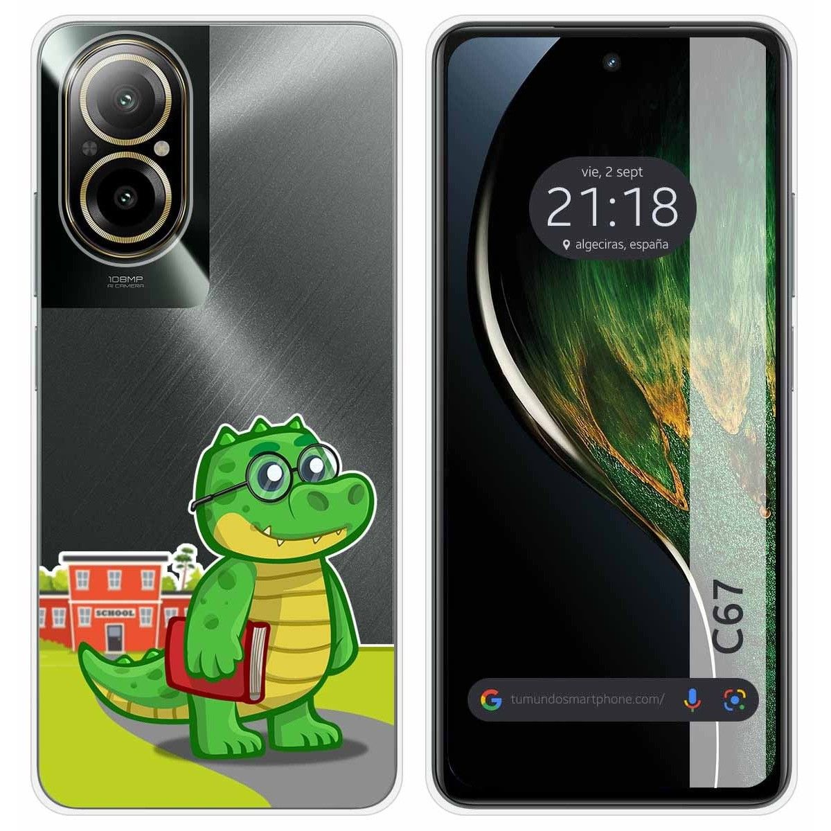 Funda Silicona Transparente para Realme C67 4G diseño Coco Dibujos