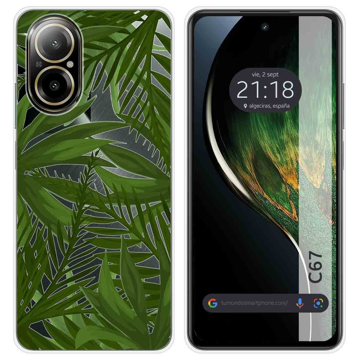Funda Silicona Transparente para Realme C67 4G diseño Jungla Dibujos