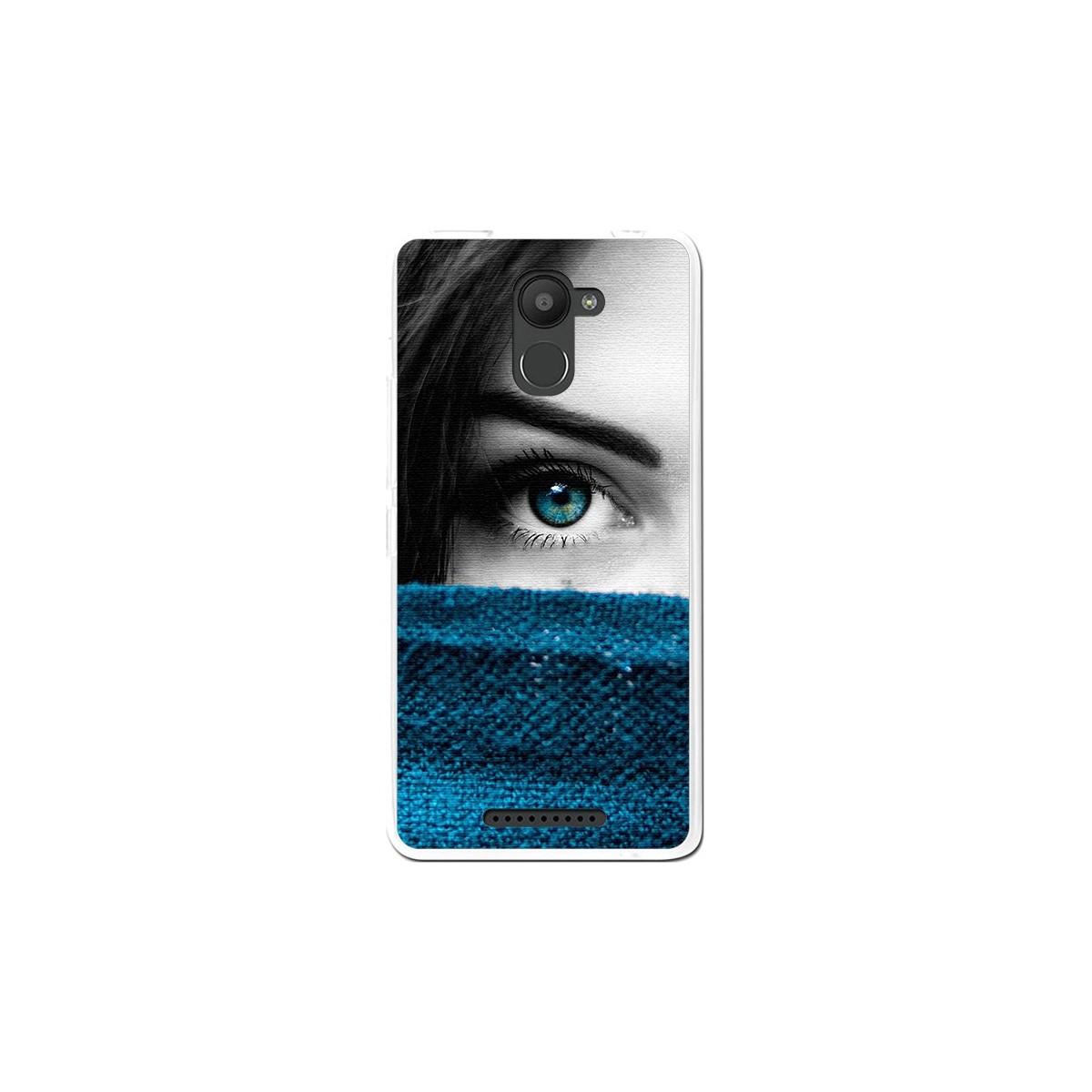 Funda Gel Tpu para Bq Aquaris U Plus Diseño Ojo Dibujos