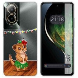 Funda Silicona Transparente para Realme C67 4G diseño Suricata Dibujos