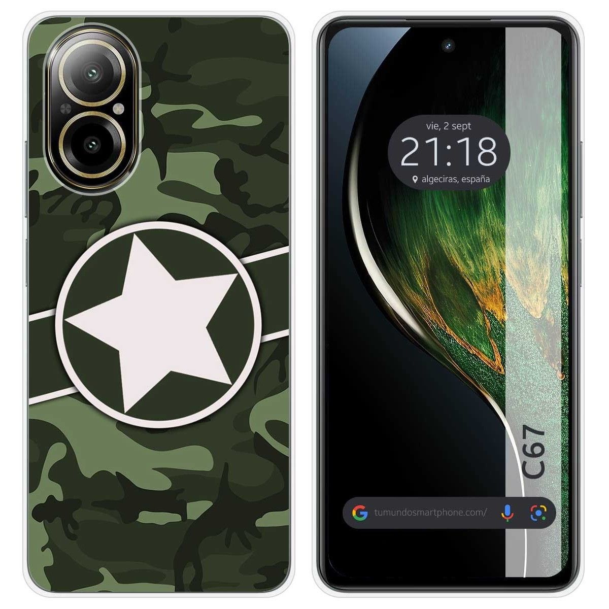 Funda Silicona para Realme C67 4G diseño Camuflaje 01 Dibujos