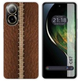 Funda Silicona para Realme C67 4G diseño Cuero 01 Dibujos