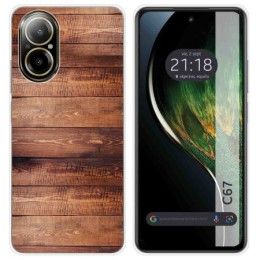 Funda Silicona para Realme C67 4G diseño Madera 02 Dibujos