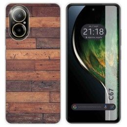 Funda Silicona para Realme C67 4G diseño Madera 03 Dibujos