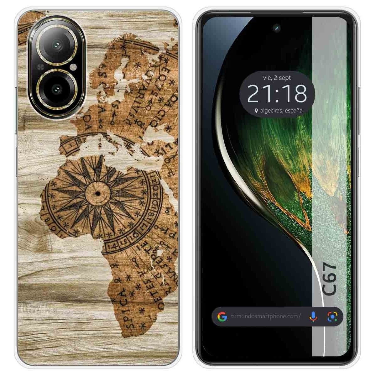 Funda Silicona para Realme C67 4G diseño Madera 07 Dibujos