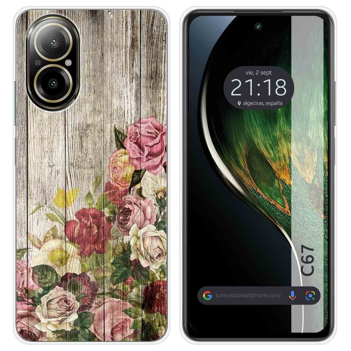 Funda Silicona para Realme C67 4G diseño Madera 08 Dibujos