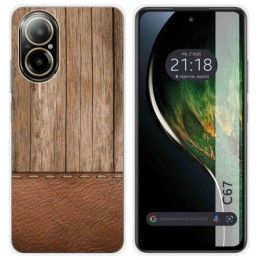 Funda Silicona para Realme C67 4G diseño Madera 09 Dibujos