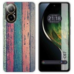 Funda Silicona para Realme C67 4G diseño Madera 10 Dibujos