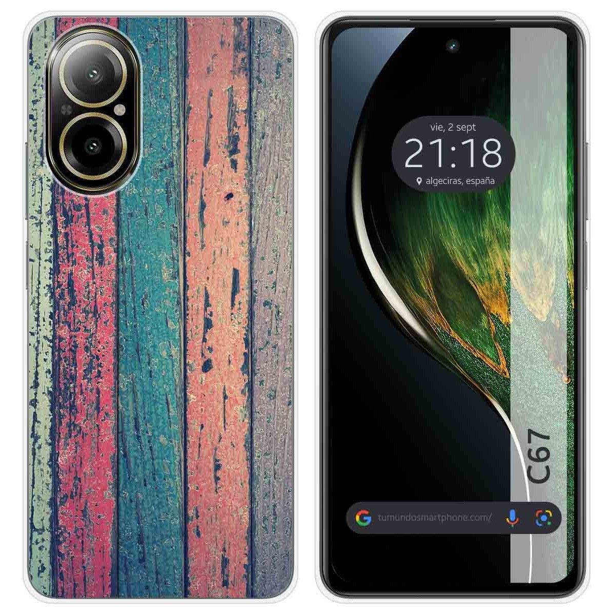 Funda Silicona para Realme C67 4G diseño Madera 10 Dibujos