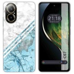Funda Silicona para Realme C67 4G diseño Mármol 02 Dibujos