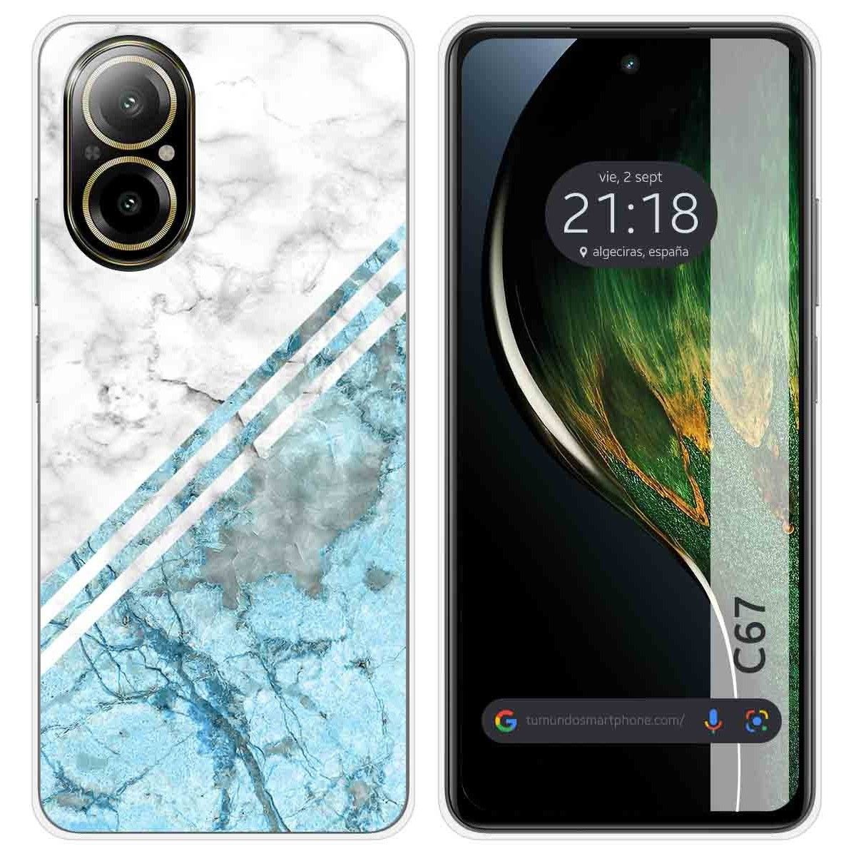 Funda Silicona para Realme C67 4G diseño Mármol 02 Dibujos