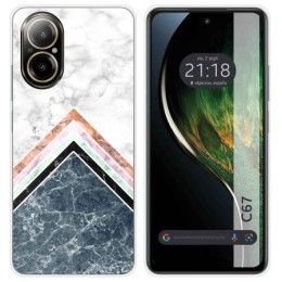Funda Silicona para Realme C67 4G diseño Mármol 05 Dibujos