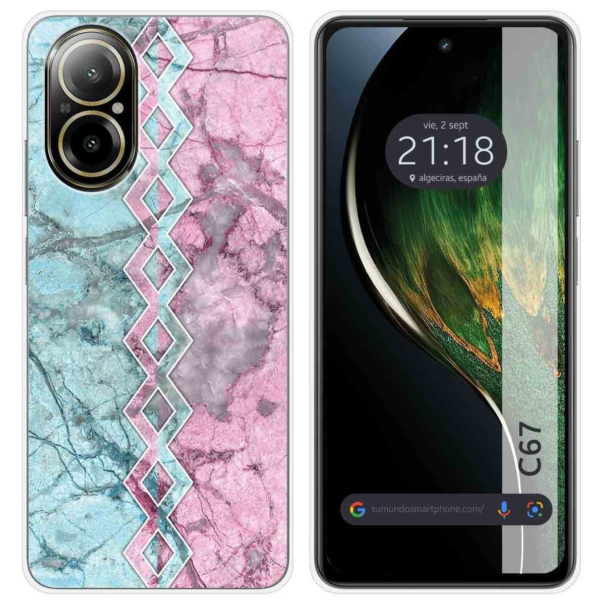 Funda Silicona para Realme C67 4G diseño Mármol 08 Dibujos