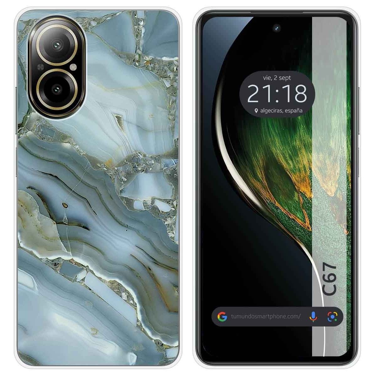 Funda Silicona para Realme C67 4G diseño Mármol 09 Dibujos