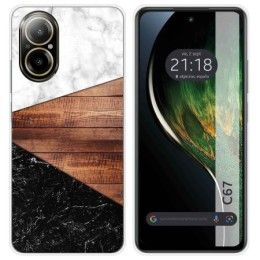Funda Silicona para Realme C67 4G diseño Mármol 11 Dibujos