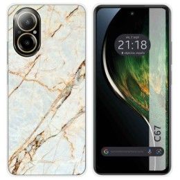 Funda Silicona para Realme C67 4G diseño Mármol 13 Dibujos
