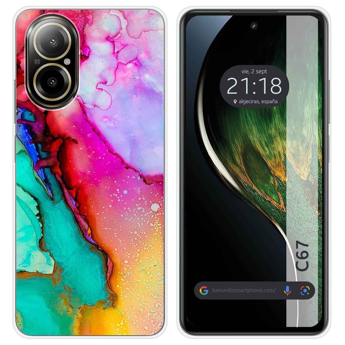 Funda Silicona para Realme C67 4G diseño Mármol 15 Dibujos