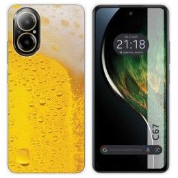 Funda Silicona para Realme C67 4G diseño Cerveza Dibujos