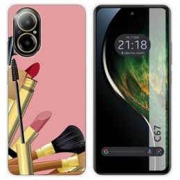 Funda Silicona para Realme C67 4G diseño Brochas Dibujos