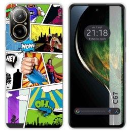 Funda Silicona para Realme C67 4G diseño Comic Dibujos